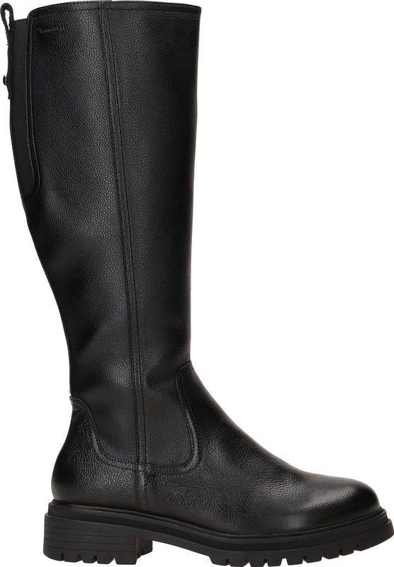 Tamaris - Lange Schacht Laarzen - Zwart - Leer - Touch-It Technologie