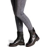 Tamaris Schnürboots, Blockabsatz, Schnürstiefelette mit auffälliger Zierschnalle