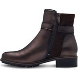 TAMARIS - Enkellaarsje - Bruin - Leer/Textiel/Synthetisch