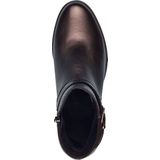 TAMARIS - Enkellaarsje - Bruin - Leer/Textiel/Synthetisch