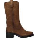 Tamaris - Enkellaarsje - Bruin - Leer/Textiel/Synthetisch