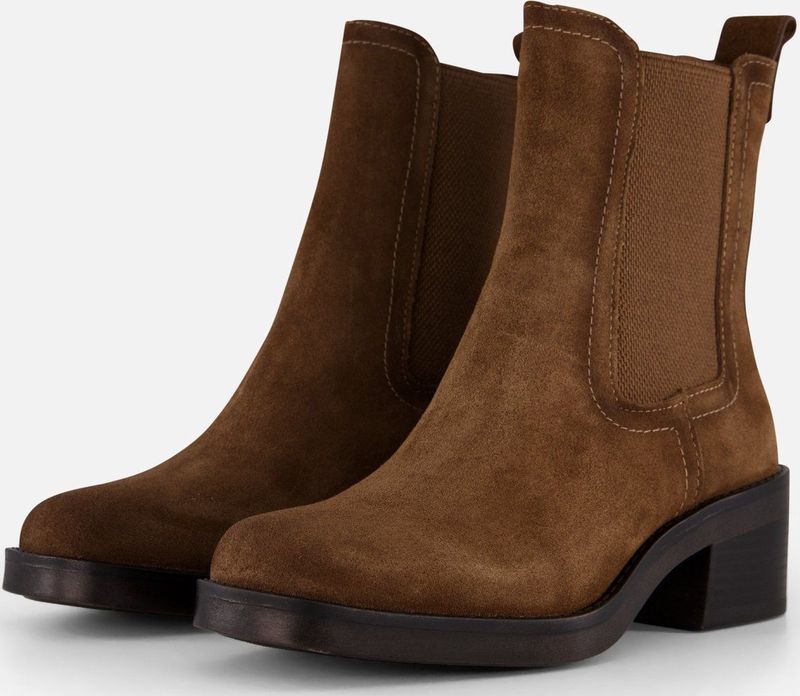 TAMARIS - Chelsea Boot - Bruin - Leer/Synthetisch - Touch-IT Technologie