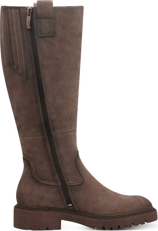 TAMARIS - Knielaarzen - Zwart - Leer/Textiel/Synthetisch