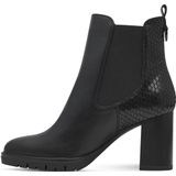 Tamaris - 1-25351-41 Chelsea-boots - Zwart - Leer - Slip-on Sluiting