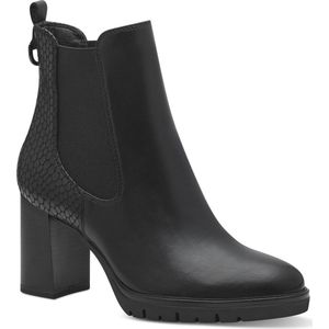 Tamaris - 1-25351-41 Chelsea-boots - Zwart - Leer - Slip-on Sluiting