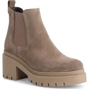 Tamaris - Chelsea Boot - Taupe - Suède - Slip-on