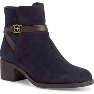 Tamaris Stiefelette, Blockabsatz, Businessschuh, Ankleboots mit T-Schmuckelement
