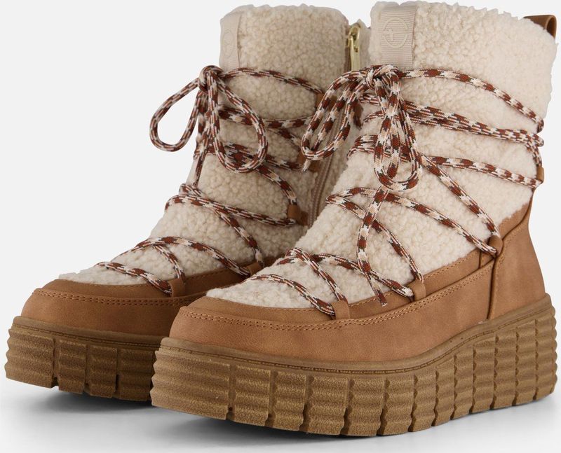 TAMARIS - Enkellaarsjes - Zwart - Textiel/Synthetisch - Vegan