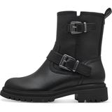 TAMARIS - Enkellaarsje - Zwart - Leer en Kunststof