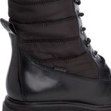 TAMARIS - Enkellaarsjes - Zwart - Leer en Textiel - DuoTex Technologie