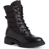 TAMARIS - Enkellaarsjes - Zwart - Leer en Textiel - DuoTex Technologie