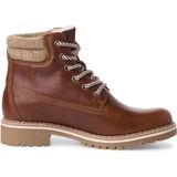 Tamaris - 1-26244-41 - Enkellaars - Bruin - Leer/Textiel - Blokhak