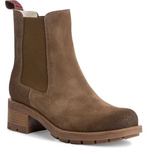 Tamaris - Chelseaboot - Zwart - Leer - Blokhak