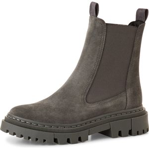 Tamaris dames chelsea boot leren laarzen enkellaars vrouwen leer M2549141 grijs