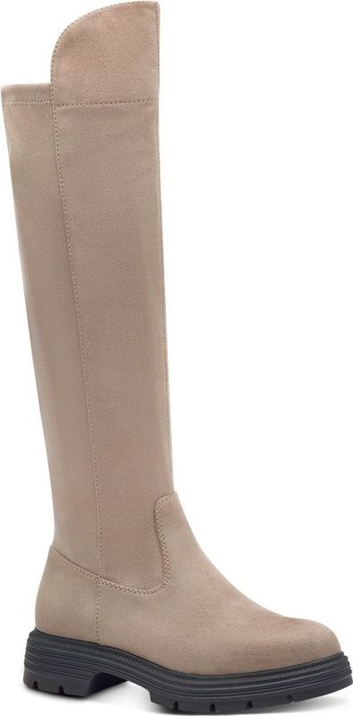 Tamaris - Overknee Laarzen - Zwart - Textiel - Veganistisch