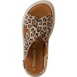 Tamaris Sandalen - Dierenprint met Leer Voetbed en Gespsluiting