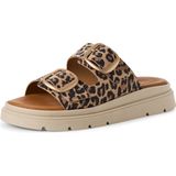 TAMARIS - Grove Leren Muiltjes - Kastanje Kleur - Leer