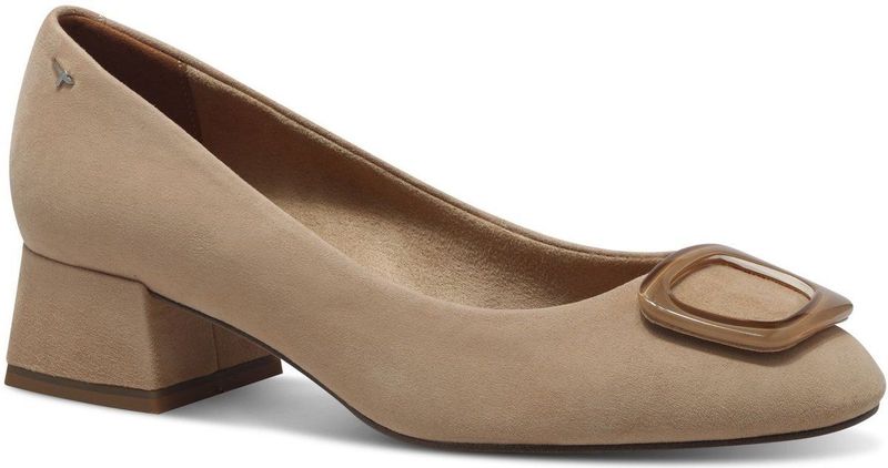 Pumps - Zwart - Leer - Blokhak 3,5 cm