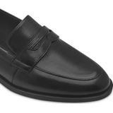 Instappers - Effen - Leer - Blokhak - Platte Hak