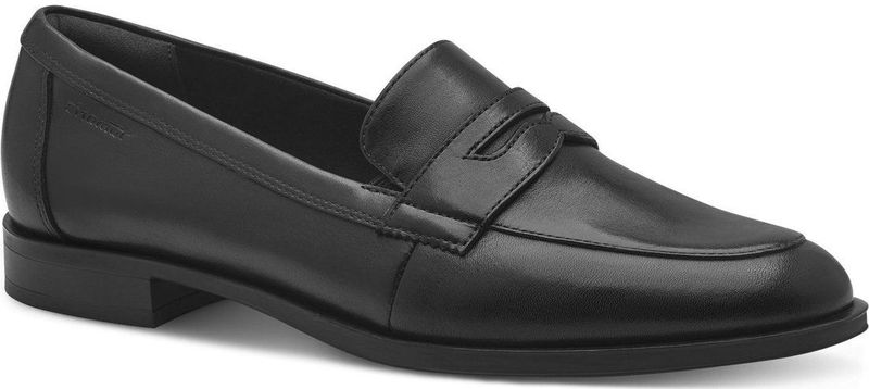 Instappers - Effen - Leer - Blokhak - Platte Hak