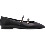 Tamaris - 1-22142-44 - Ballerina - Zwart - Leer