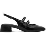 TAMARIS - Slingbacks - Zwart - Synthetisch materiaal - Brede Hak