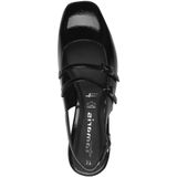 TAMARIS - Slingbacks - Zwart - Synthetisch materiaal - Brede Hak