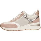 Sneakers - Zwart - Imitatieleer, Mesh - Ritszakken, Sleehak, Color-Blocking