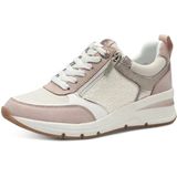 Sneakers - Zwart - Imitatieleer, Mesh - Ritszakken, Sleehak, Color-Blocking