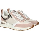 Sneakers - Zwart - Imitatieleer, Mesh - Ritszakken, Sleehak, Color-Blocking