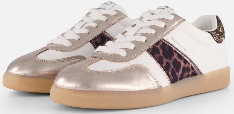 TAMARIS - Sneaker - Wit - Materiaalmix van Leer en Kunststof