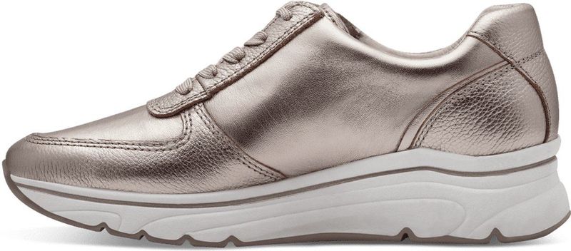 Merk - Model - Sneakers - Effen - Leer - Versterkte Hak - Snoersluiting