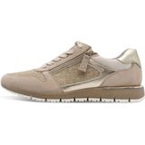 Tamaris - Sneakers - Beige - Textiel - Veter- en Ritssluiting