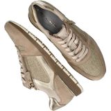 Tamaris - Sneakers - Beige - Textiel - Veter- en Ritssluiting
