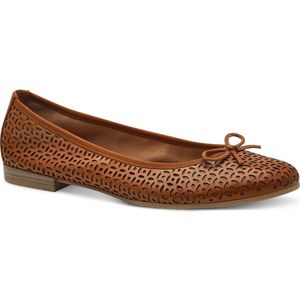 Tamaris - 1-22116-446 - Ballerina - Beige - Leer
