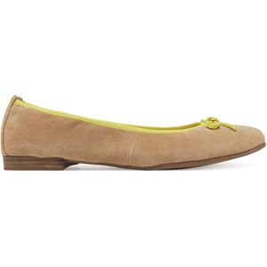 Tamaris Ballerina's beige Leer