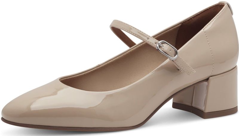 Tamaris - Pumps - Beige - Metallic - Blokhak 45 mm