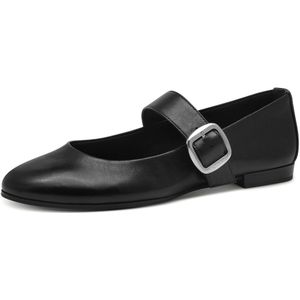 Tamaris - 1-22147-44 - Ballerina - Zwart - Leer/Synthetisch
