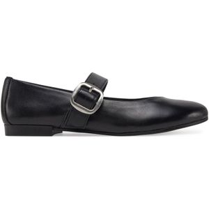 Tamaris - 1-22147-44 - Ballerina - Zwart - Leer/Synthetisch