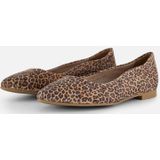 Ballerina - Dierenprint - Leer - Suède - Spitse Neus - Platte Hak