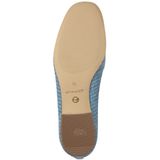 Instappers - Loafers - Blauw - Leer en Textiel - Platte Zolen