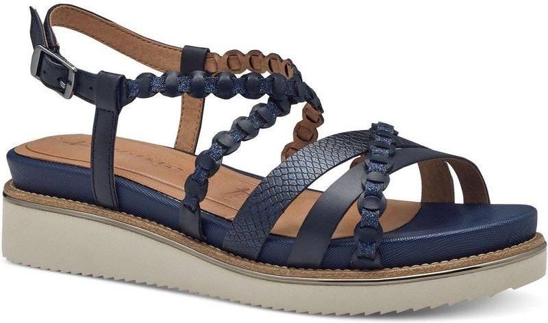 Tamaris - 1-28207-44 - Sandaaltje - Zwart - Materiaalmix