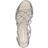 Tamaris - 1-28345-44 - Sandalen - Zwart - Glinsterend - Sleehak 6,5 cm