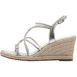 Tamaris - 1-28345-44 - Sandalen - Zwart - Glinsterend - Sleehak 6,5 cm