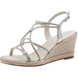 Tamaris - 1-28345-44 - Sandalen - Zwart - Glinsterend - Sleehak 6,5 cm