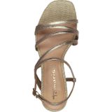 Sandalen - Metallic - Hoogwaardig Leer - Blokhak 5,0 cm - TOUCH-IT-technologie