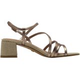Sandalen - Metallic - Hoogwaardig Leer - Blokhak 5,0 cm - TOUCH-IT-technologie