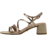 Sandalen - Metallic - Hoogwaardig Leer - Blokhak 5,0 cm - TOUCH-IT-technologie