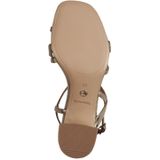 Sandalen - Metallic - Hoogwaardig Leer - Blokhak 5,0 cm - TOUCH-IT-technologie