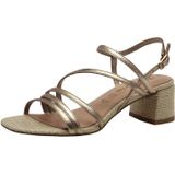 Sandalen - Metallic - Hoogwaardig Leer - Blokhak 5,0 cm - TOUCH-IT-technologie